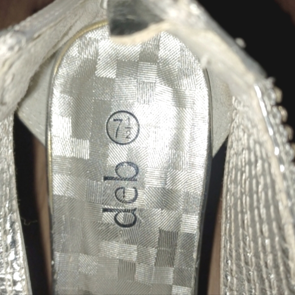 Deb Silver Rhinestones Women's Heels - Picture 6 of 6